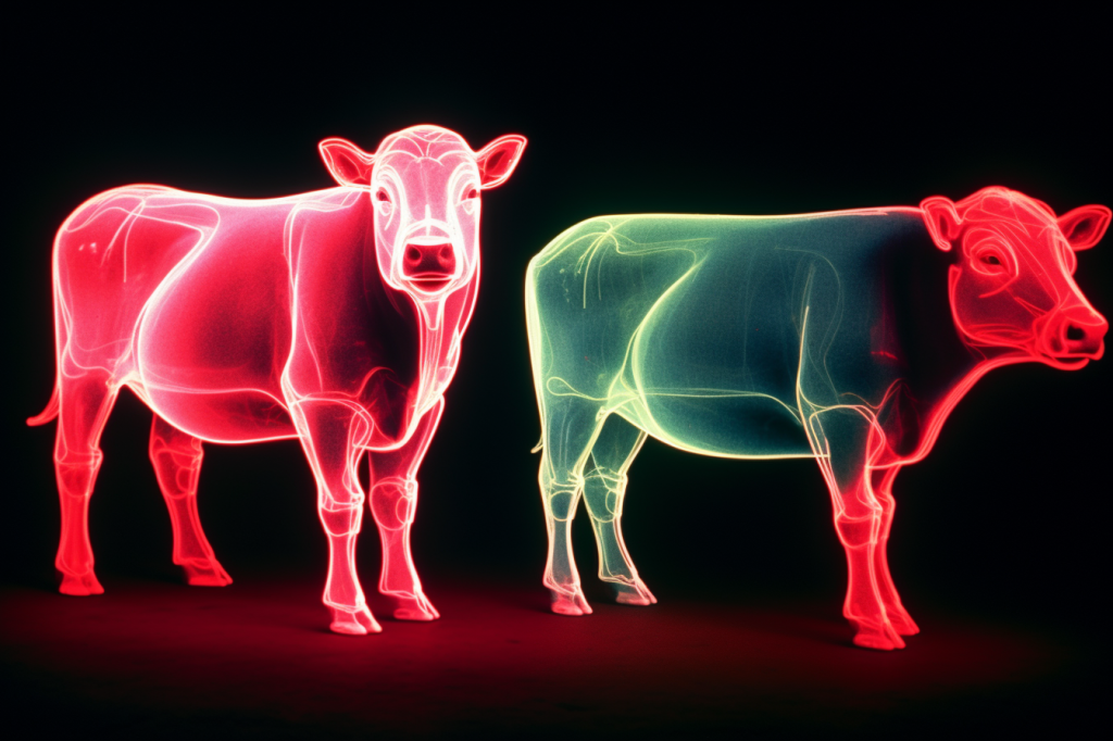 neon cow